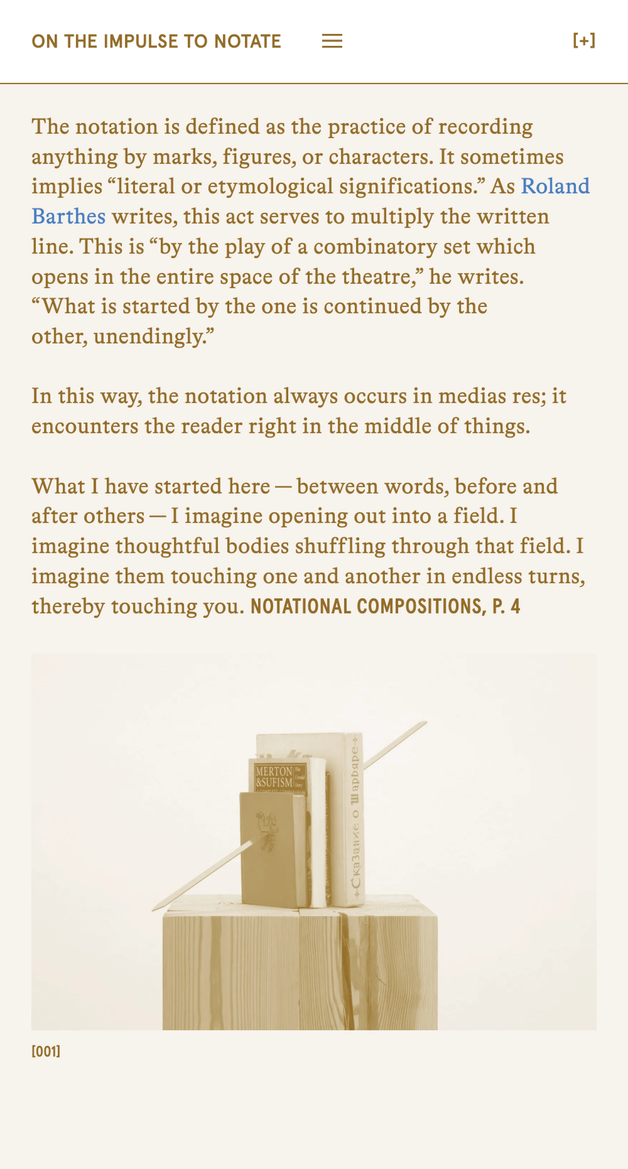 On the Impulse to Notate (Mobile)